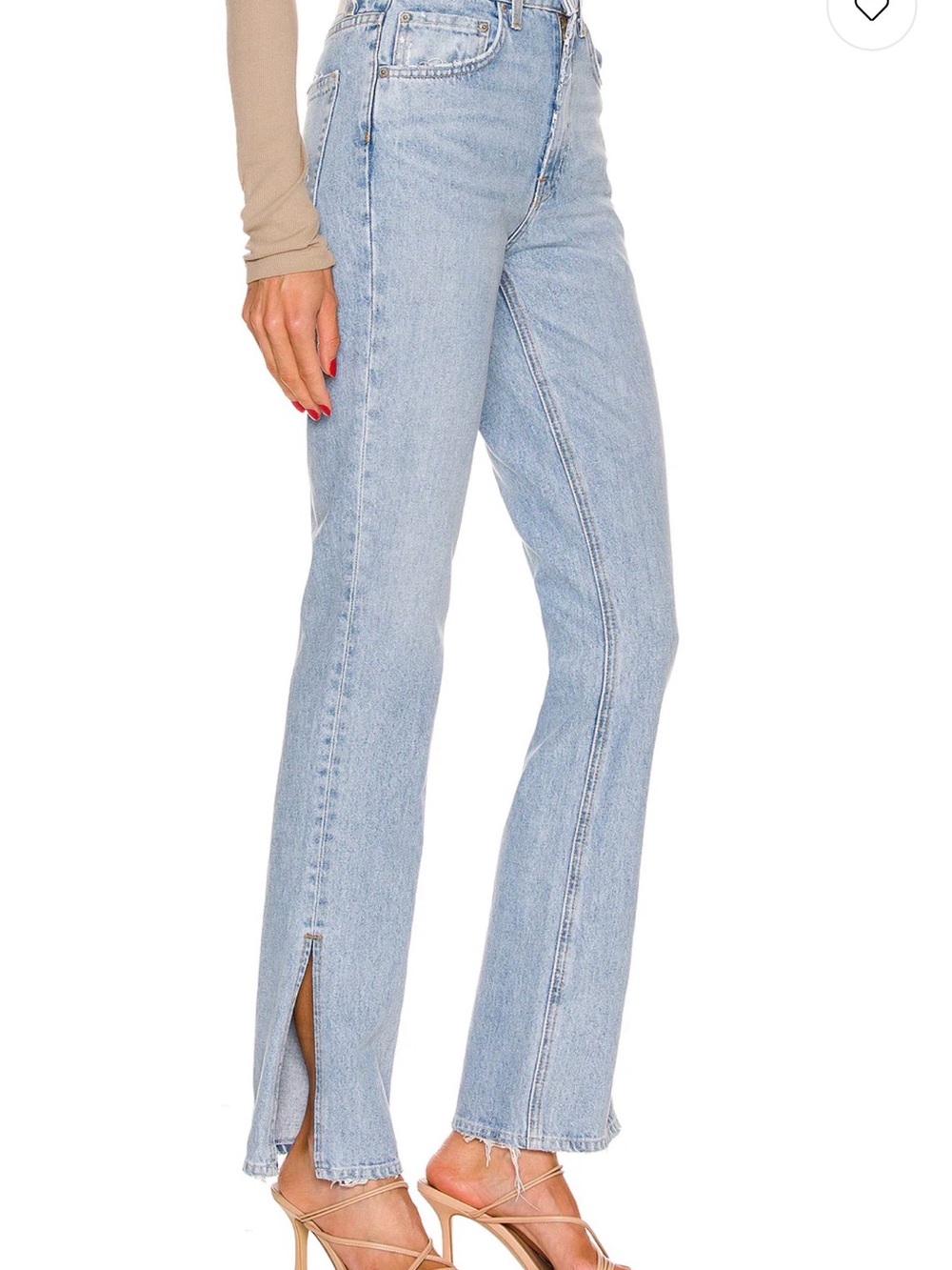 GRLFRND Harlow Split Hem Jeans